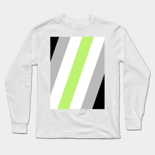 Proud Agender Pride Flag (Proud LGBTQ+ Community Pride Flag) v2 Long Sleeve T-Shirt